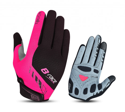 GUANTI B-RACE BUMP GEL PRO NERO/FUXIA