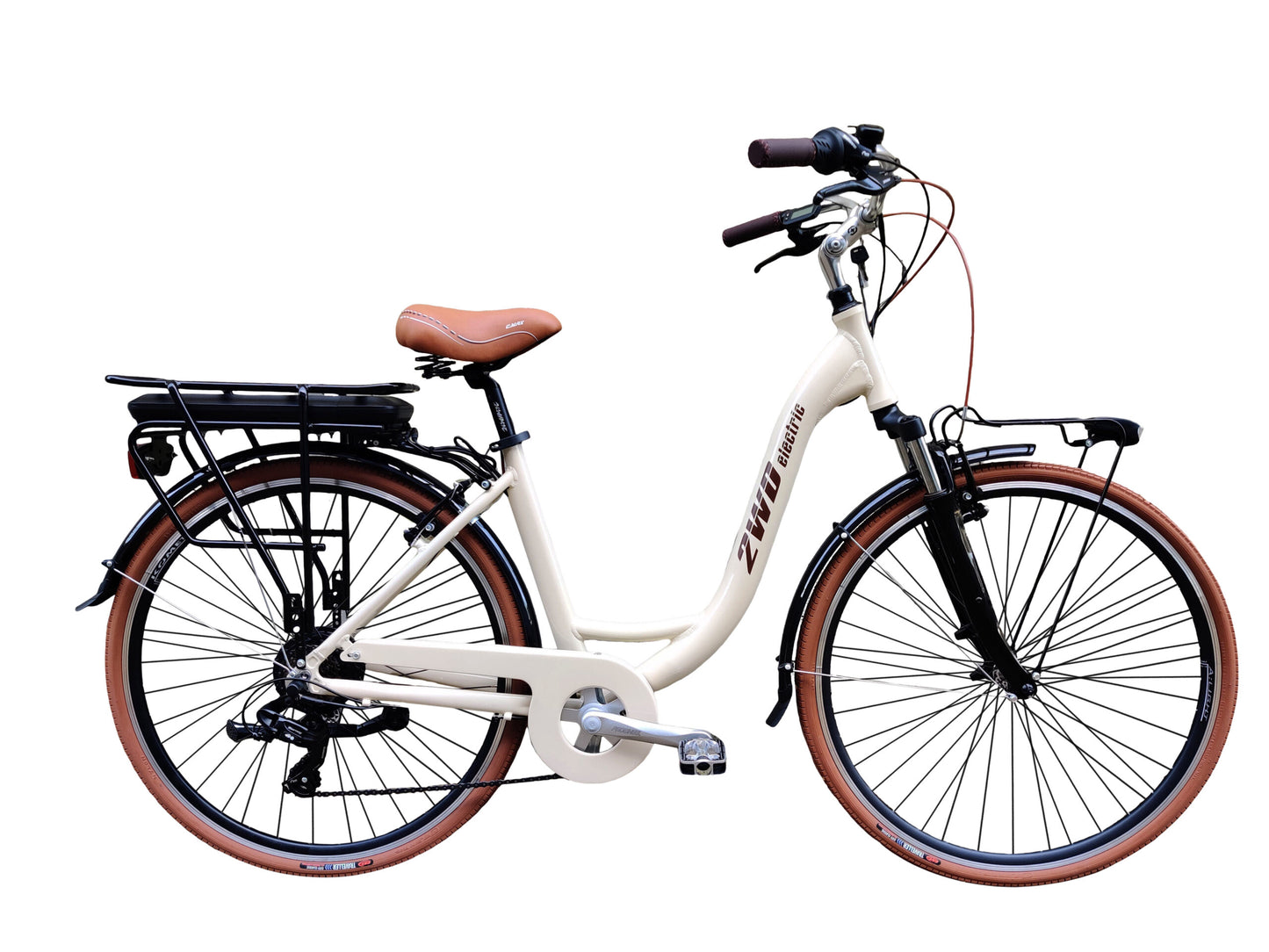 City Bike Elettrica 2WD E-green Vintage 28